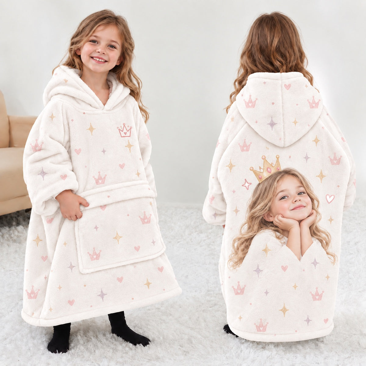 Personalized Little Princess Blanket Hoodie | Jolliboo