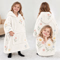 Personalized Flower Garden Blanket Hoodie | Jolliboo
