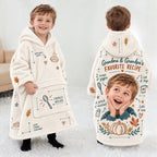 Personalized Grandparents Favorite Recipe Blanket Hoodie | Jolliboo