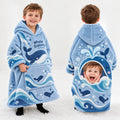Personalized Whale Explorer Blanket Hoodie | Jolliboo