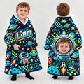 Personalized Space Explorer Blanket Hoodie | Jolliboo