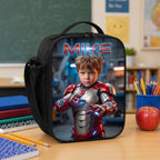 Kid Tech Hero Personalized School Bag - hero lunch bag product shot showing the custom tech hero artwork | Personalized school bag for kids by Jolliboo