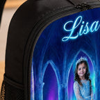 Little Ice Princess Realistic Personalized School Bag - hero product shot showing the full Little Ice Princess personalized school bag design | Personalized school bag for kids by Jolliboo