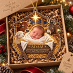 Personalized Baby A Gift Most Holy Nativity Ornament - image 2 | Jolliboo