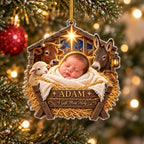 Personalized Baby A Gift Most Holy Nativity Ornament - image 4 | Jolliboo