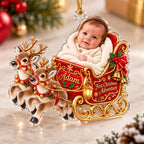 Personalized Baby First Christmas Sleigh Adventure Ornament - image 2 | Jolliboo