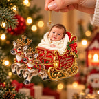 Personalized Baby First Christmas Sleigh Adventure Ornament - image 4 | Jolliboo