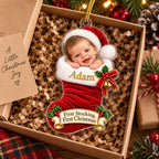 Personalized Baby First Stocking First Christmas Ornament - image 3 | Jolliboo