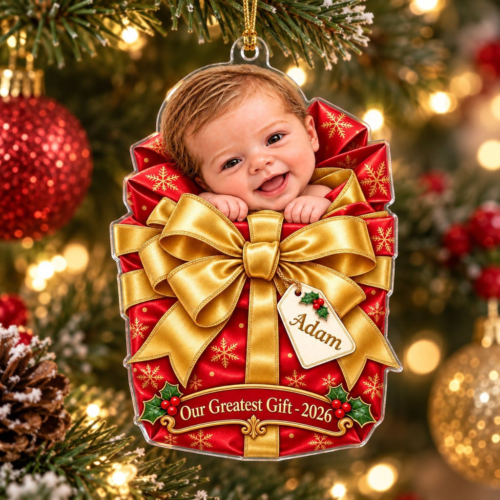 Personalized Baby Greatest Gift Christmas Ornament - image 2 | Jolliboo