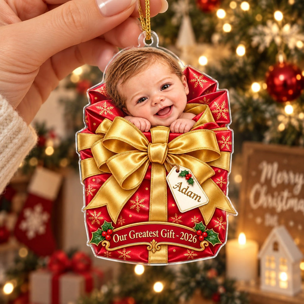 Personalized Baby Greatest Gift Christmas Ornament - image 5 | Jolliboo