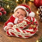 Personalized Baby Greatest Treat First Christmas Ornament - image 2 | Jolliboo