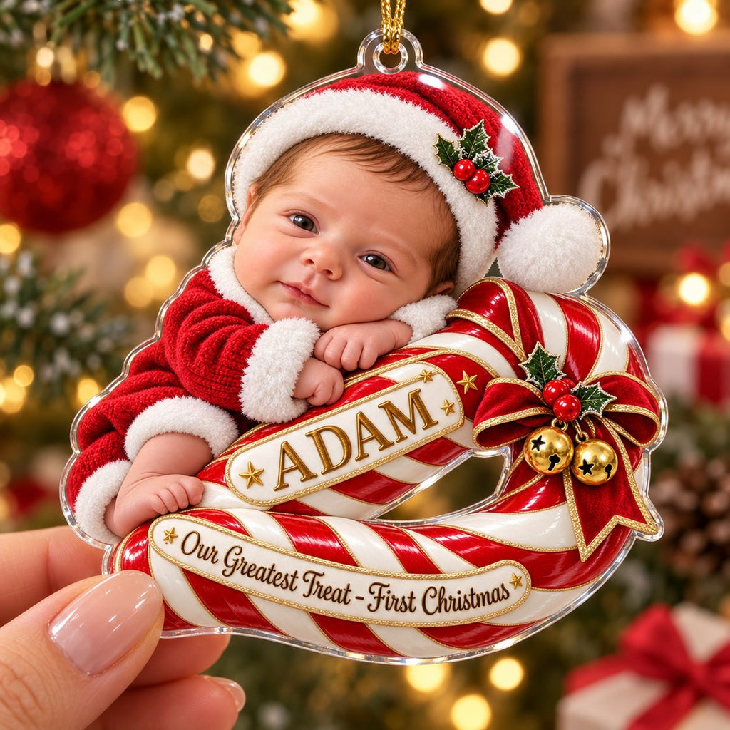 Personalized Baby Greatest Treat First Christmas Ornament - image 4 | Jolliboo