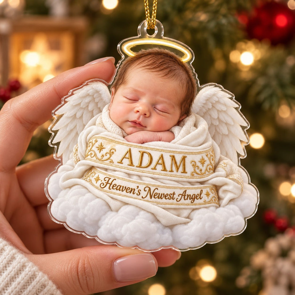 Personalized Baby Heaven Newest Angel Memorial Ornament - image 3 | Jolliboo