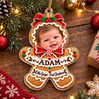Personalized Baby Little Ginger First Christmas Ornament - image 4 | Jolliboo