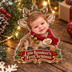 Personalized Baby Little Reindeer First Christmas Ornament - image 4 | Jolliboo