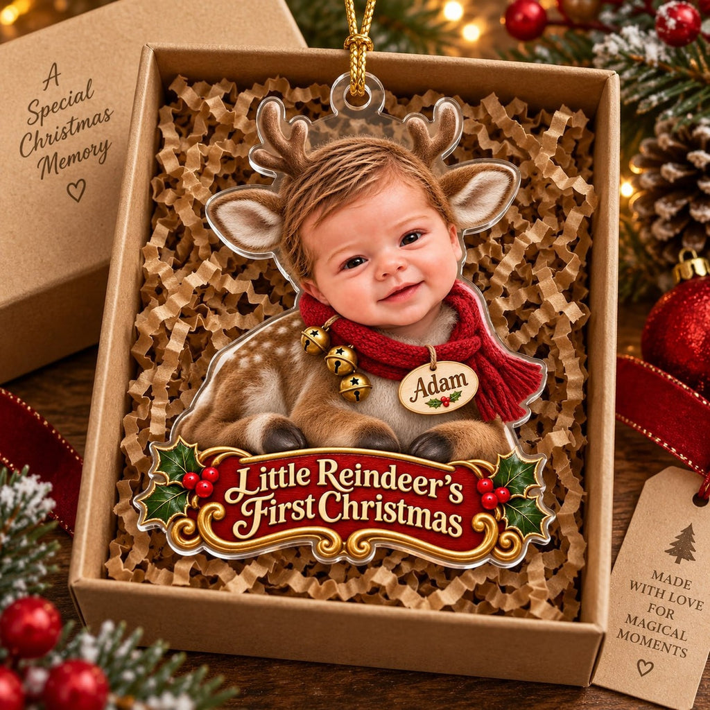 Personalized Baby Little Reindeer First Christmas Ornament - image 5 | Jolliboo