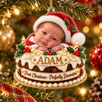 Personalized Baby Perfectly Decorated First Christmas Ornament - image 1 | Jolliboo