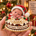 Personalized Baby Perfectly Decorated First Christmas Ornament - image 2 | Jolliboo