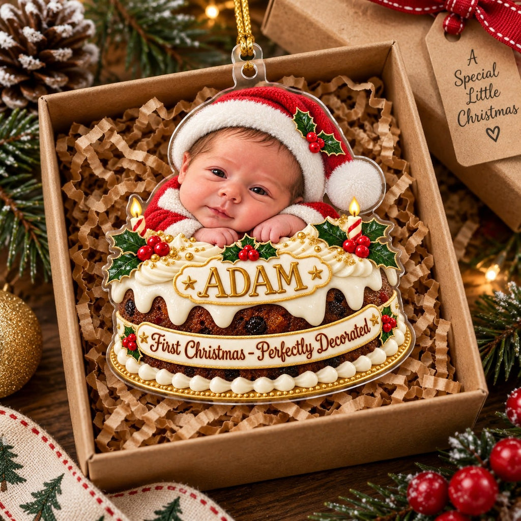 Personalized Baby Perfectly Decorated First Christmas Ornament - image 3 | Jolliboo