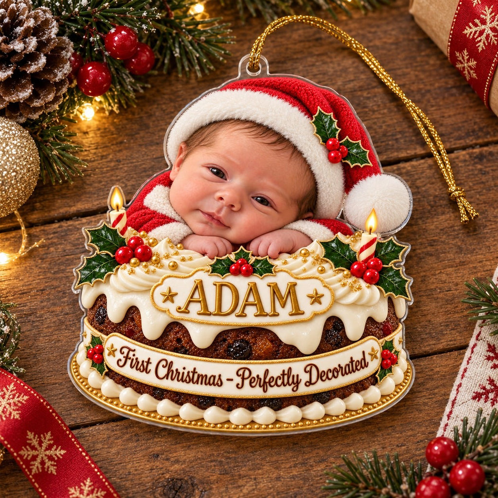 Personalized Baby Perfectly Decorated First Christmas Ornament - image 4 | Jolliboo