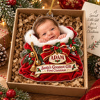 Personalized Baby Santas Greatest Gift First Christmas Ornament - image 3 | Jolliboo