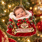 Personalized Baby Santas Greatest Gift First Christmas Ornament - image 4 | Jolliboo