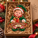 Personalized Baby Santas Newest Helper Christmas Ornament - image 4 | Jolliboo
