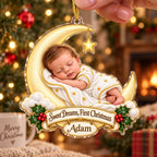 Personalized Baby Sweet Dreams First Christmas Ornament - image 4 | Jolliboo
