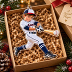 Personalized Baseball Boy Christmas Ornament - image 3 | Jolliboo