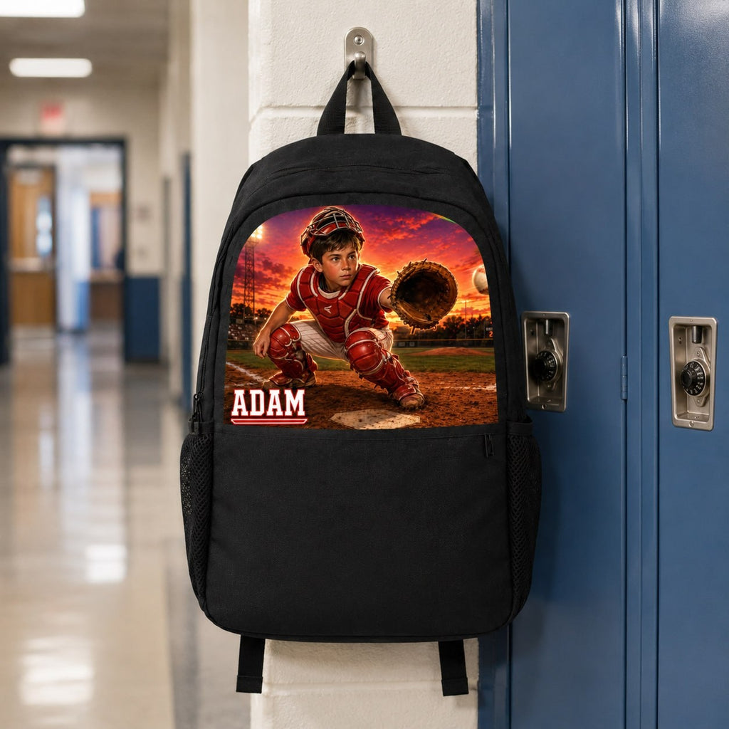 Personalized Baseball Catcher Backpack - image 1 | Jolliboo