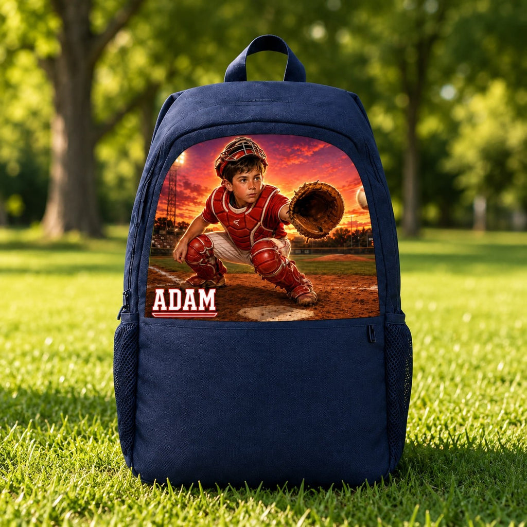 Personalized Baseball Catcher Backpack - image 2 | Jolliboo