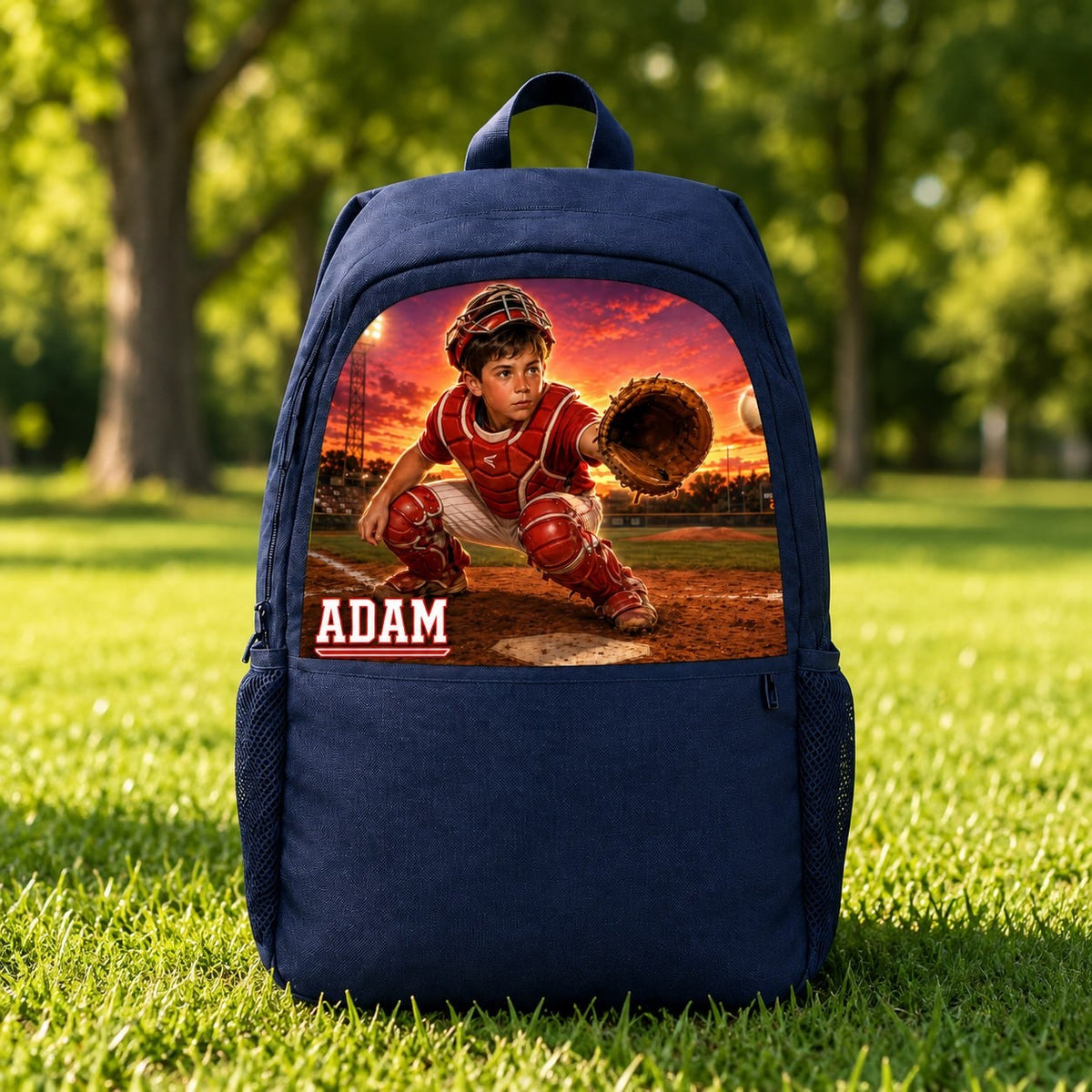 Personalized Baseball Catcher Backpack - image 2 | Jolliboo