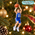 Personalized Basketball Boy Christmas Ornament - image 1 | Jolliboo