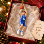 Personalized Basketball Boy Christmas Ornament - image 2 | Jolliboo