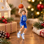 Personalized Basketball Boy Christmas Ornament - image 4 | Jolliboo