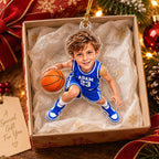 Personalized Basketball Boy Christmas Ornament - image 2 | Jolliboo
