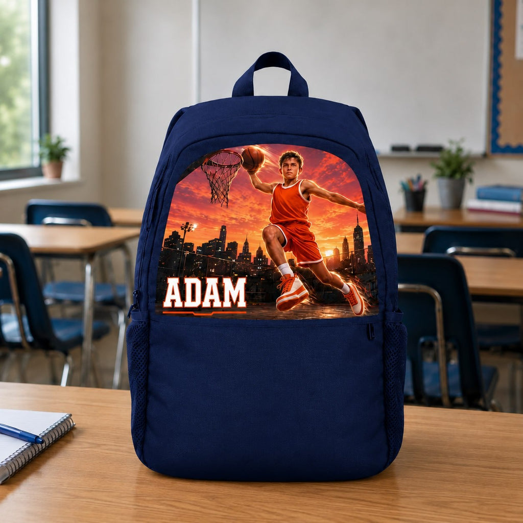 Personalized Basketball Star Casual Backpack - image 3 | Jolliboo