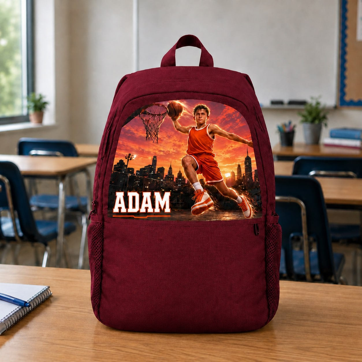 Personalized Basketball Star Casual Backpack - image 5 | Jolliboo