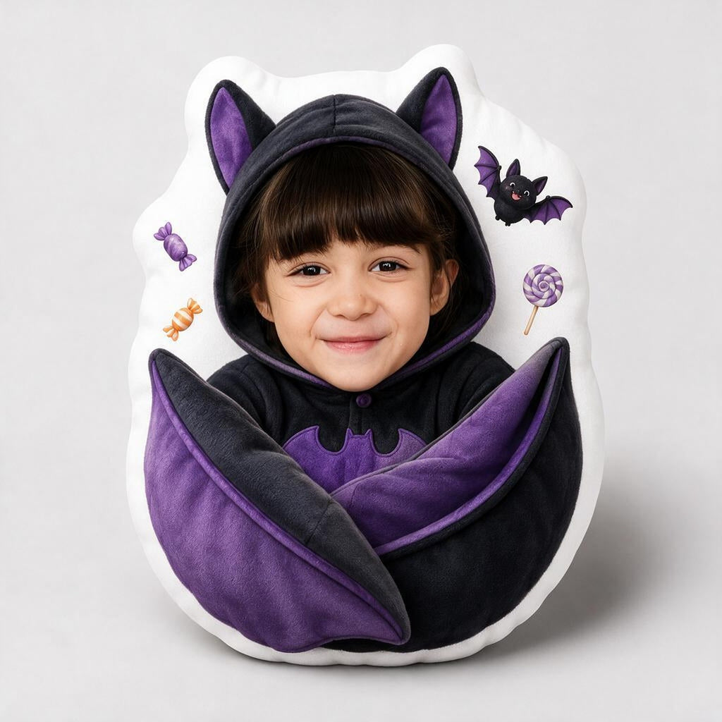 Personalized Bat Wrap Custom Shape Pillow - main personalized pillow image | Personalized custom shape pillow for kids by Jolliboo