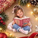 Personalized Book Lover Girl Christmas Ornament - image 4 | Jolliboo