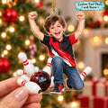 Personalized Bowling Boy Christmas Ornament - image 1 | Jolliboo