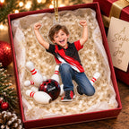 Personalized Bowling Boy Christmas Ornament - image 3 | Jolliboo