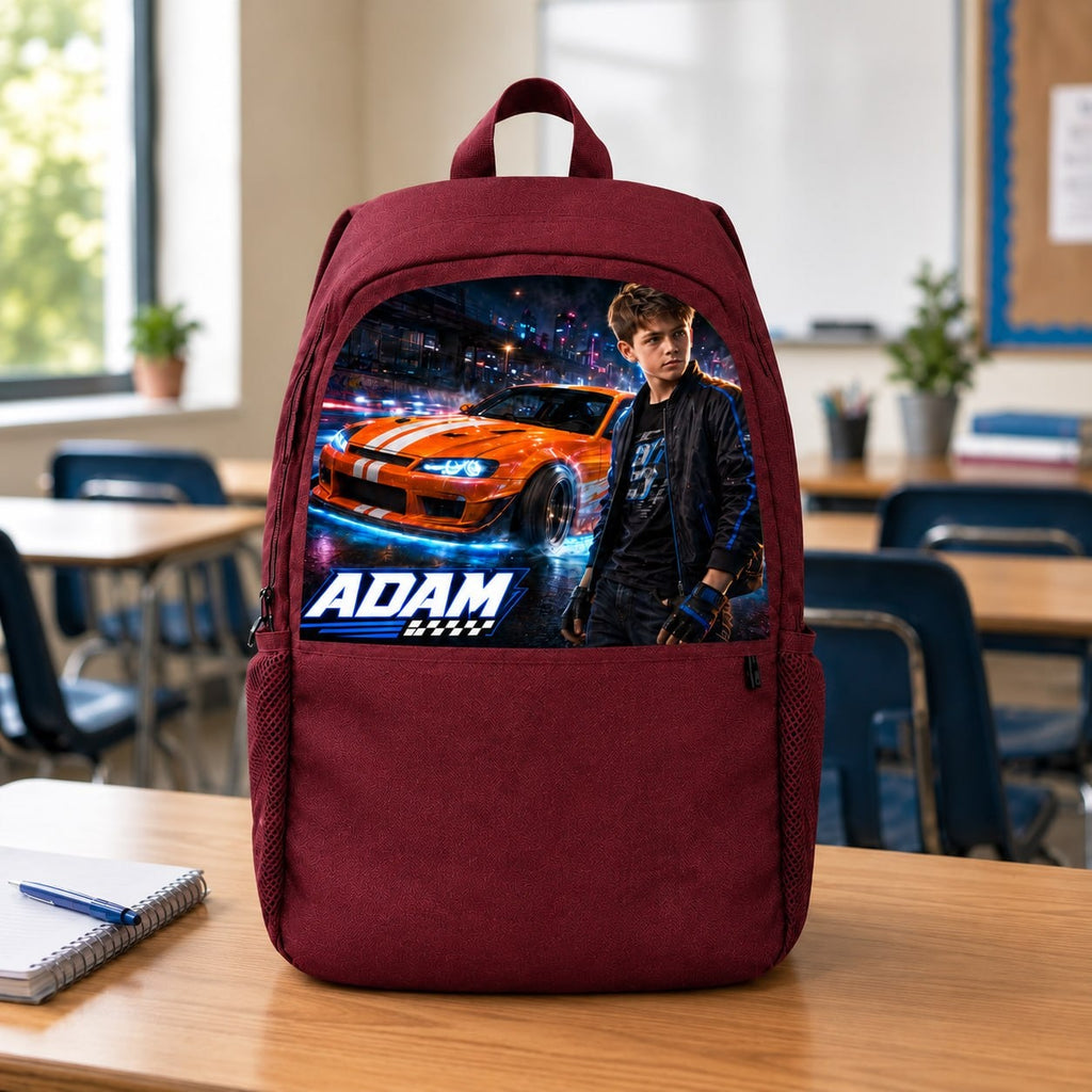 Personalized Car Drift Backpack for Boys - image 2 | Jolliboo