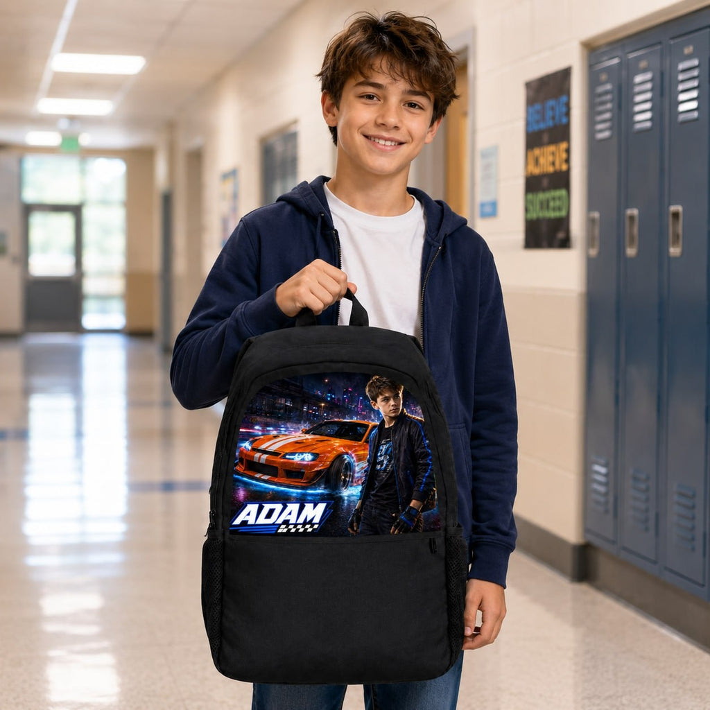Personalized Car Drift Backpack for Boys - image 3 | Jolliboo