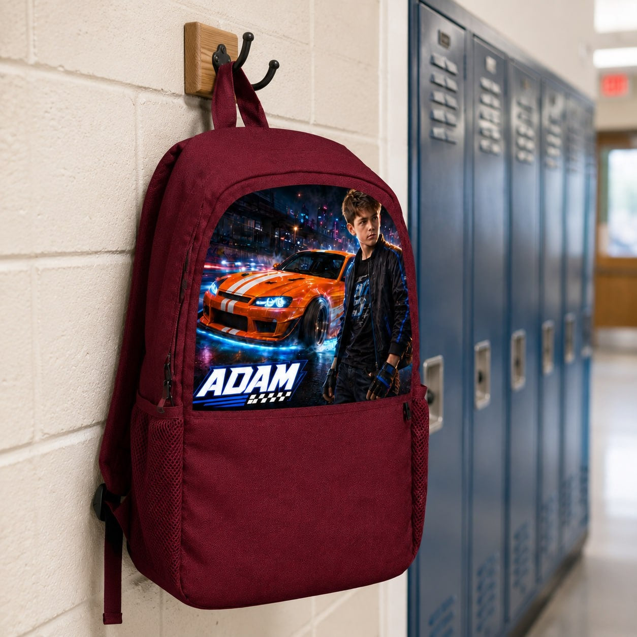 Personalized Car Drift Backpack for Boys - image 4 | Jolliboo
