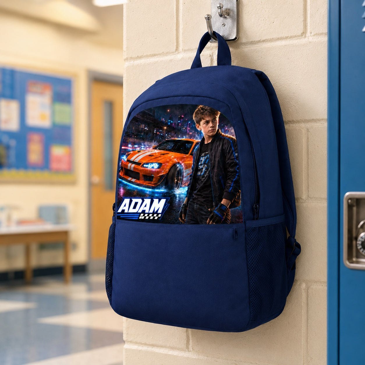 Personalized Car Drift Backpack for Boys - image 5 | Jolliboo