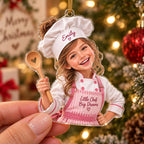 Personalized Chef Girl Christmas Ornament - image 2 | Jolliboo