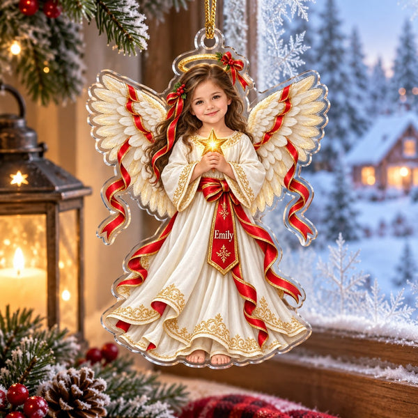 Personalized Christmas Angel Kid Ornament - image 1 | Jolliboo