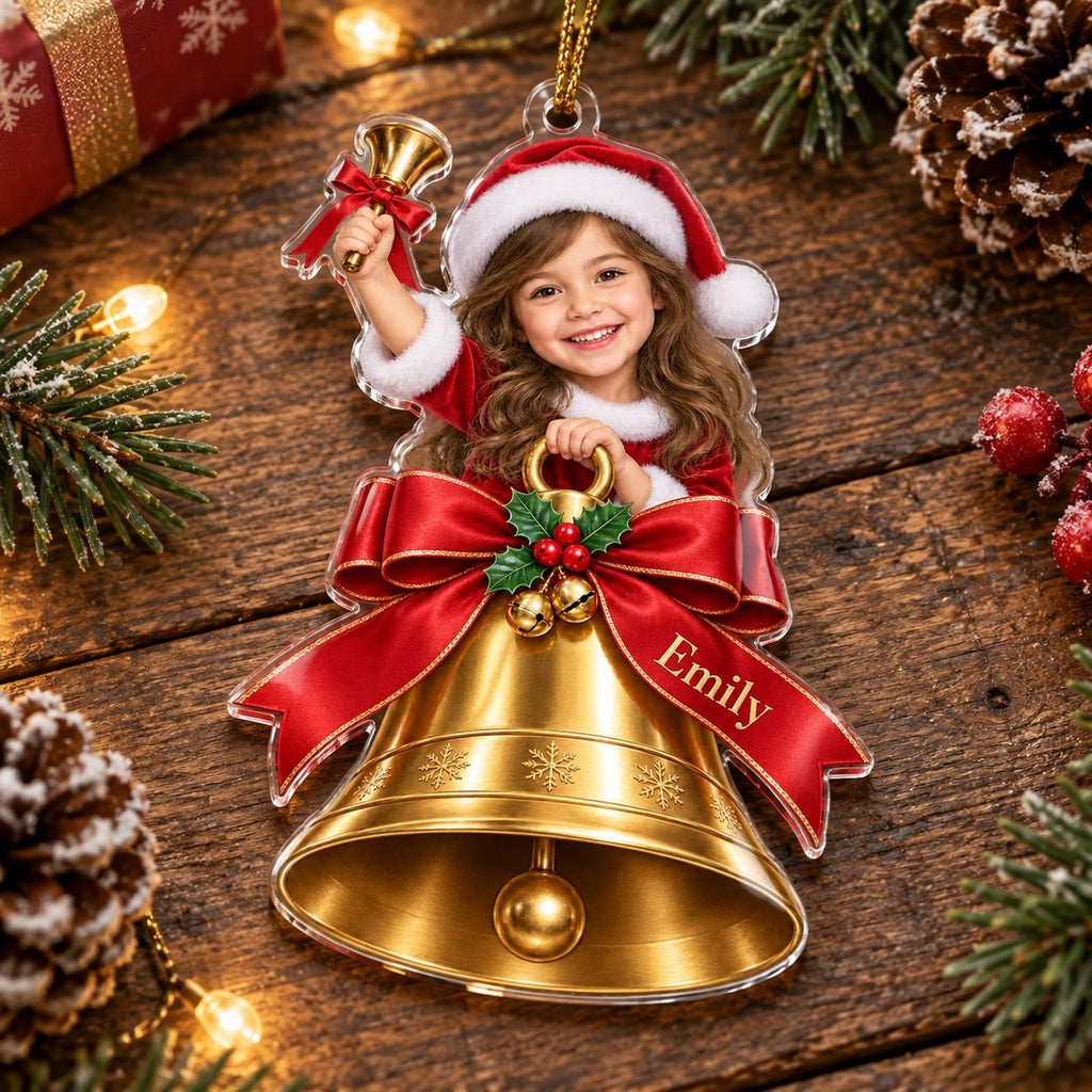 Personalized Christmas Bell Girl Ornament - image 3 | Jolliboo