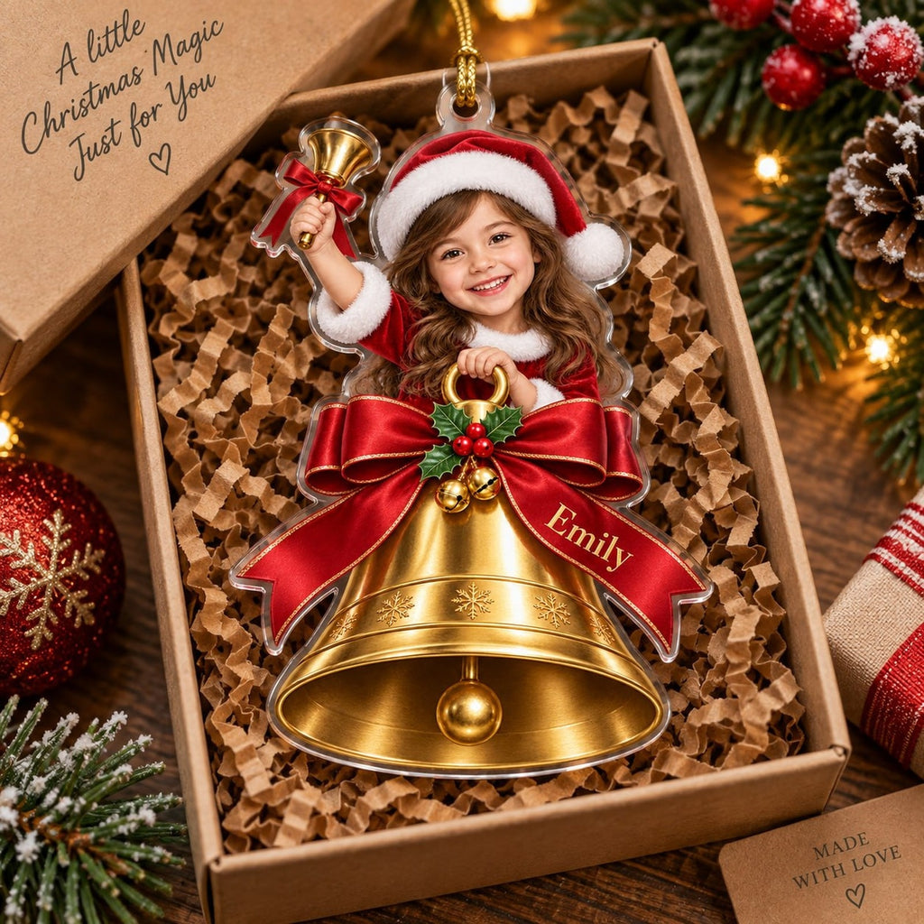 Personalized Christmas Bell Girl Ornament - image 4 | Jolliboo